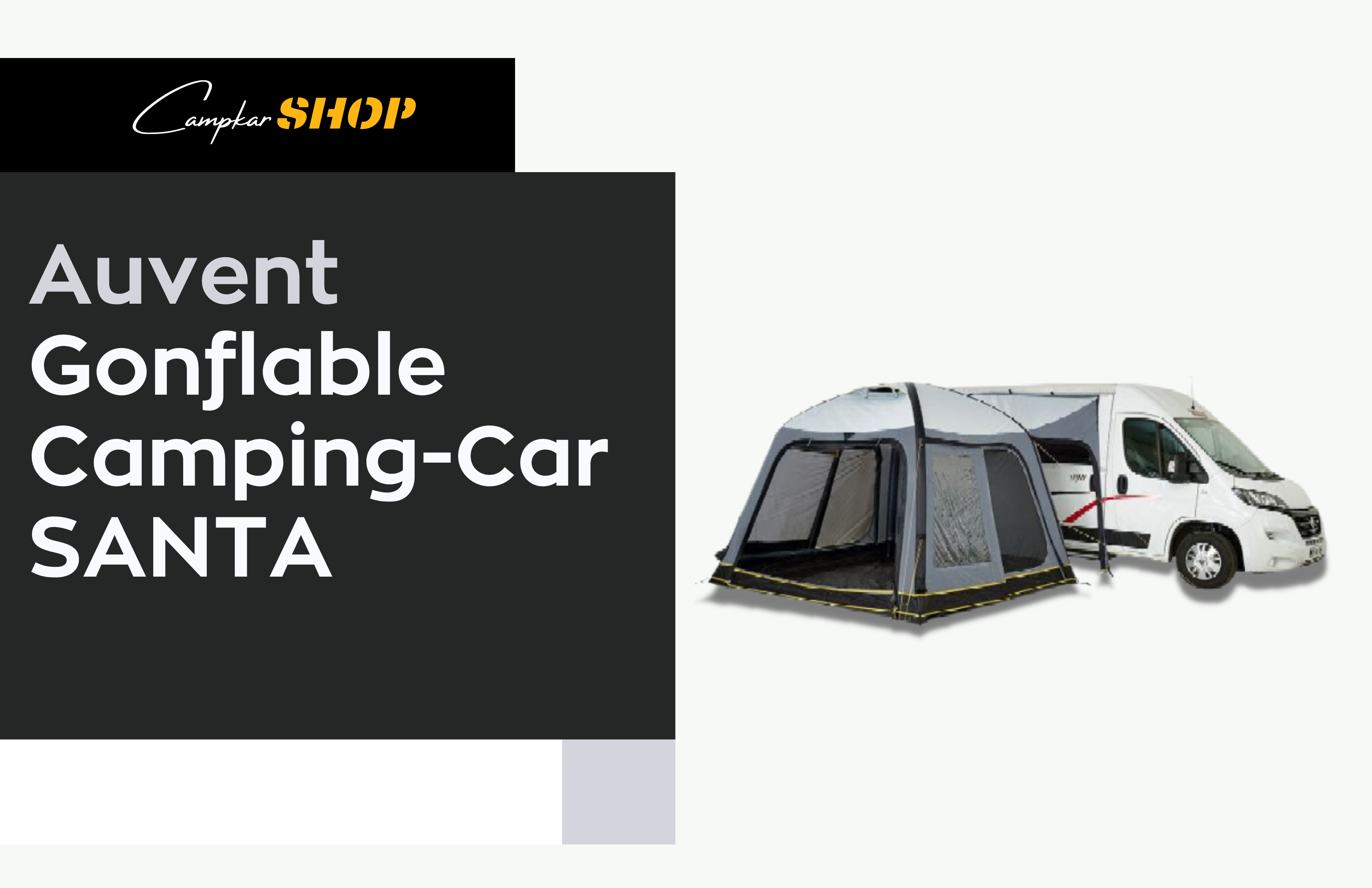 Auvent Gonflable Pour Camping-Car Santa 3.5m - Campkar.Shop